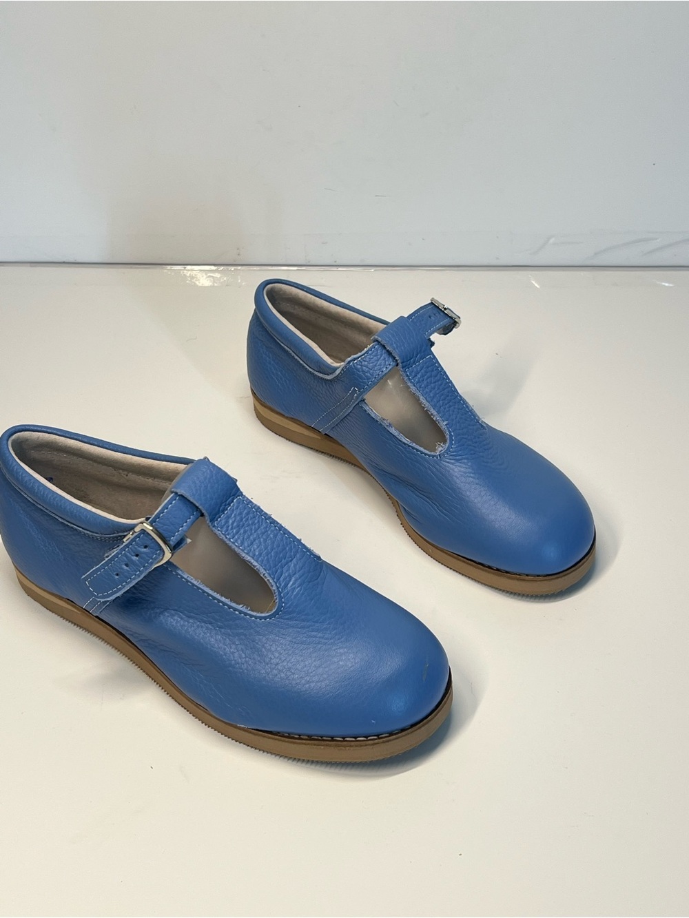 Mon Petit Blue Leather Mary Jane Shoes | Orthopedic Comfort | EU 33 (US Kids 1)